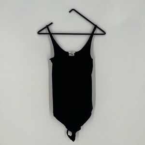 Wolford Dainty Thin Strap String Black Bodysuit